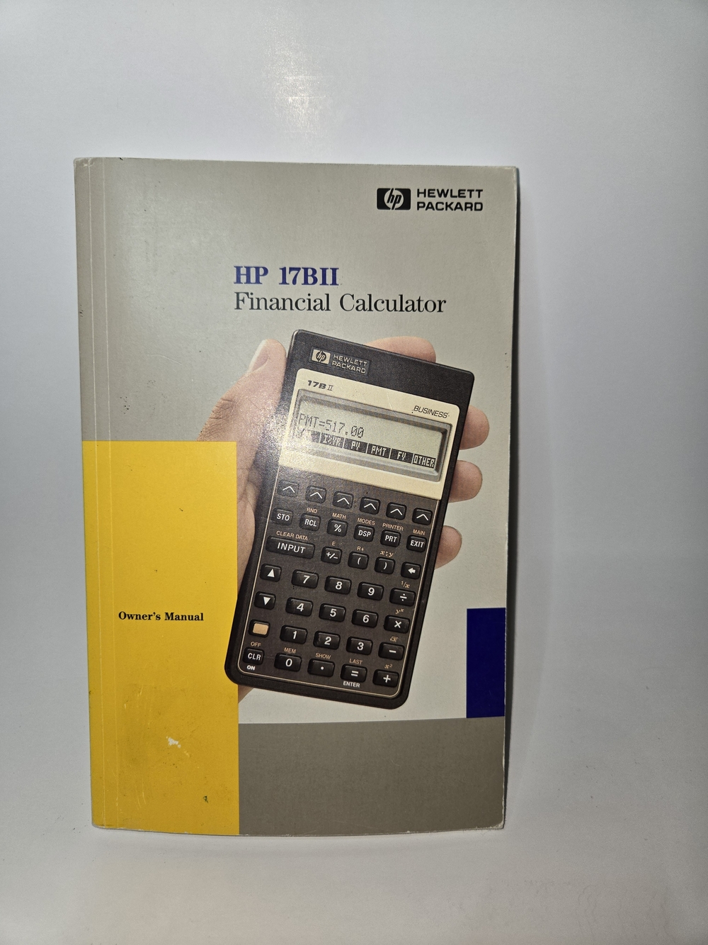 Hewlett-Packard HP 17BII financial calculator owner's manual 2nd Edition